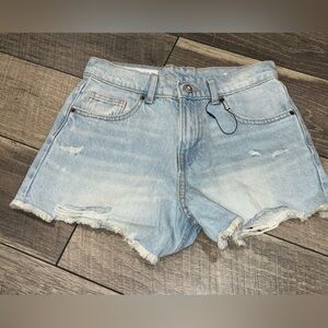 Zara Light Blue Denim Shorts Adj Waist Size 13-14 Kids